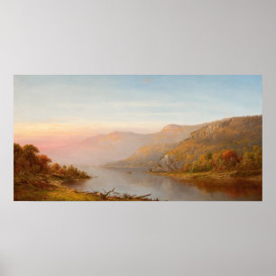 Poster Scène de rivière de montagne (Automne de l'Hudson)