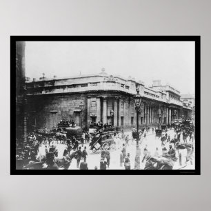 Poster Scène de rue à la Banque d'Angleterre À Londres