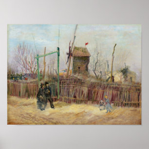 Poster Scène de rue de Montmartre par Van Gogh