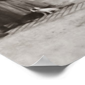 Poster Scène de rue du bar-café français (Coin)