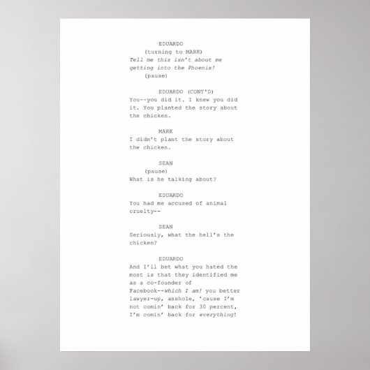 Poster Scène de scénario du réseau social (Devant)