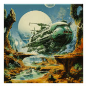 Poster Scène de science-fiction rétro (Devant)