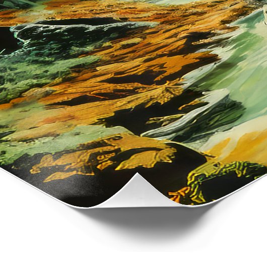 Poster Scène de science-fiction rétro (Coin)