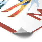 Poster Scène de skieur du MaineDownhill (Coin)