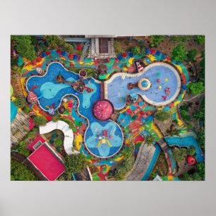 Poster Scène de terrain de jeu aérien