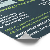 Poster Scène de tonte de pelouse, Services d'entretien de (Coin)