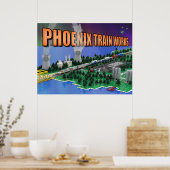 Poster Scène de train et de centrale nucléaire PTW Atomic (Cuisine)