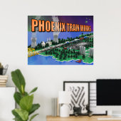 Poster Scène de train et de centrale nucléaire PTW Atomic (Bureau à domicile)