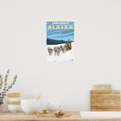 Poster Scène de traînée de chien - Skagway, Alaska (Cuisine)