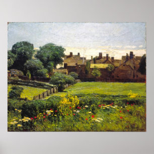 Poster Scène de village, Childe Hassam