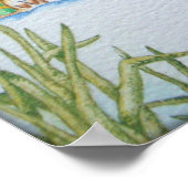 Poster scène des neiges de renards et de lapins mignons (Coin)