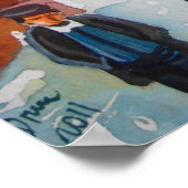 Poster Scène des neiges la cheminée d'hiver balaie la pei (Coin)