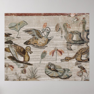 Poster Scène des oiseaux aquatiques sur le Nil, Chambre