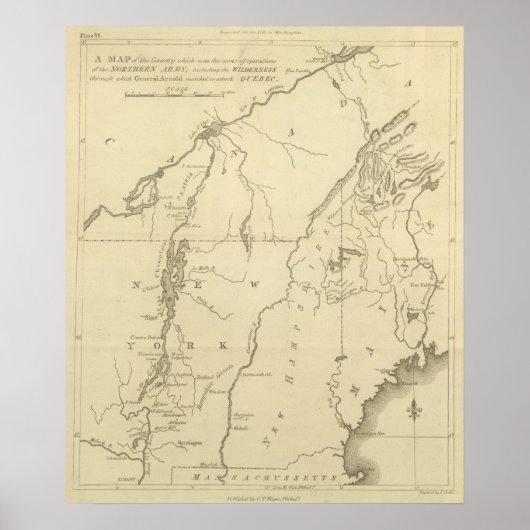Poster Scène des opérations de l'Armée du Nord (Devant)