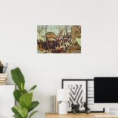 Poster Scène d'hiver, 16ème siècle (Bureau à domicile)