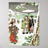 Poster Scène d'hiver japonaise (Devant)