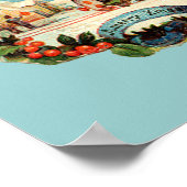 Poster Scène d'hiver vintage gare et gare (Coin)