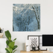 Poster Scène d'hiver Wonderland Snowy Arrière - plan (Bureau à domicile)