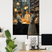 Poster Scène d'intérieur impressionniste – Studio à la lu (Bureau à domicile)