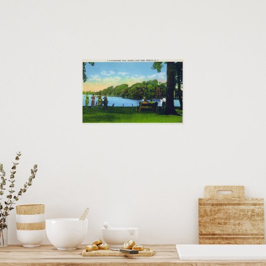 Poster Scène du parc du lac Seneca (Cuisine)