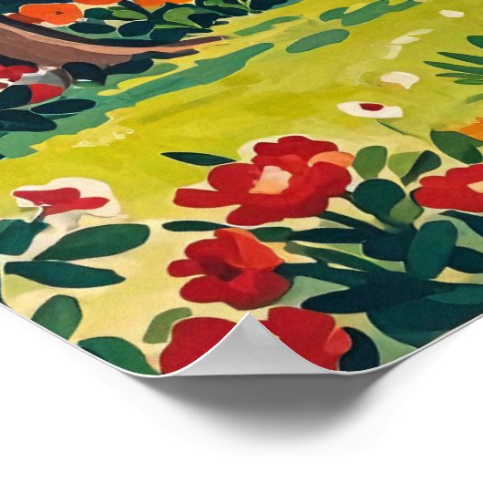 Poster Scène du parc Serene au début du printemps (Coin)