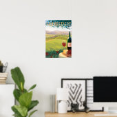 Poster Scène du pays du ConnecticutWine (Bureau à domicile)