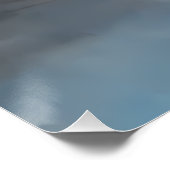 Poster Scène dynamique de course urbaine bleue (Coin)