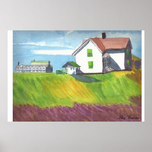 Poster scène en aquarelles (Devant)