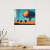 Poster scène épique de science-fiction (Cuisine)