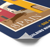 Poster Scène Espagnol, Cours d'Espagnol Publicité (Coin)