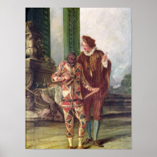 Poster Scene from the Commedia dell'Arte