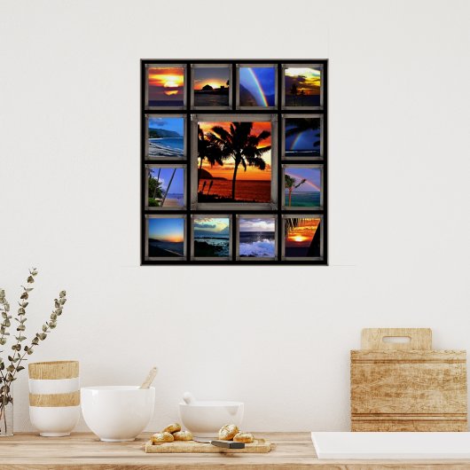 Poster Scène hawaïenne (Cuisine)