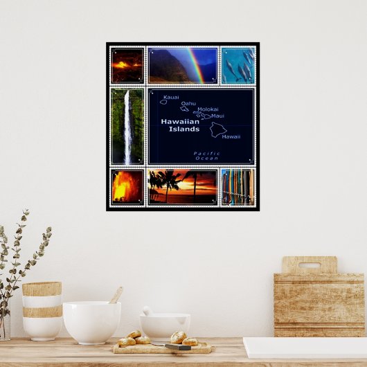 Poster Scène hawaïenne (Cuisine)