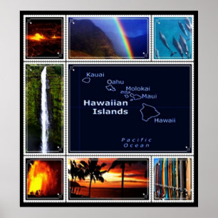 Poster Scène hawaïenne