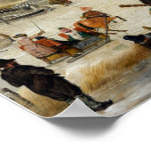 Poster Scène hivernale Hendrick Avercamp sur un canal gel (Coin)