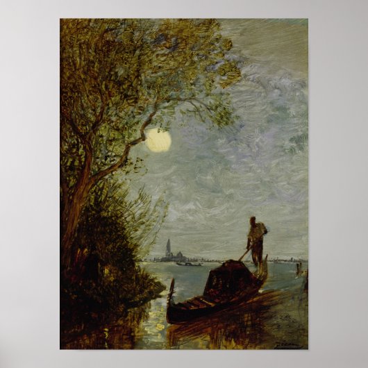 Poster Scène Lune avec Gondola (Devant)