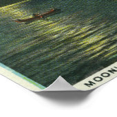 Poster Scène Lune sur le lac (Coin)