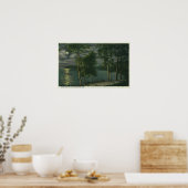 Poster Scène Lune sur le lac (Cuisine)
