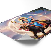 Poster Scène majestueuse de la déesse mère hindoue Shail (Coin)