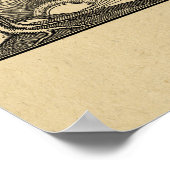 Poster Scène naturelle avec oiseaux volants et coucher de (Coin)