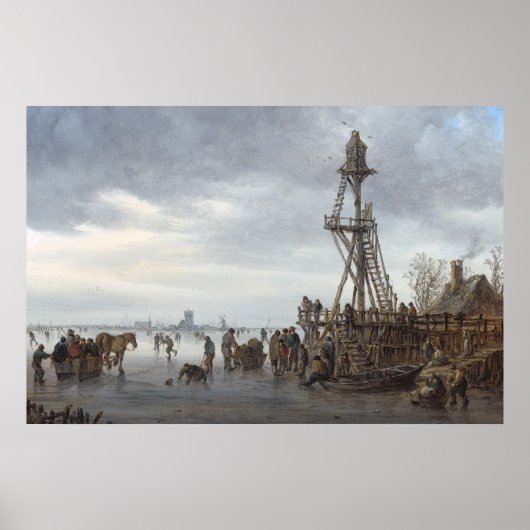 Poster Scène néerlandaise avant janvier van Goyen de (Devant)