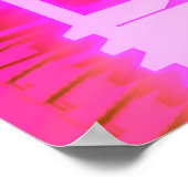 Poster Scène pop art rose moderne (Coin)