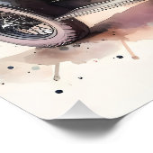 Poster Scène Retro Car & Blooming Boutique (Coin)