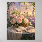 Poster Scène rêvée et douce d'une somptueuse, Florale (Devant)