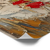 Poster Scène romantique de Lakeside avec Canards et Coupl (Coin)