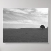 Poster Scène solitaire Noir et Blanc (Devant)