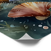 Poster Scène sous-marine éthérée (Coin)
