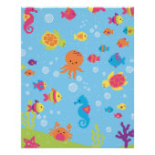 Poster Scène sous-marine mignonne (Devant)