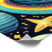 Poster Scène spatiale fantaisiste (Coin)