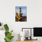 Poster Scène Sunlit Saguaro Tucson (Bureau à domicile)